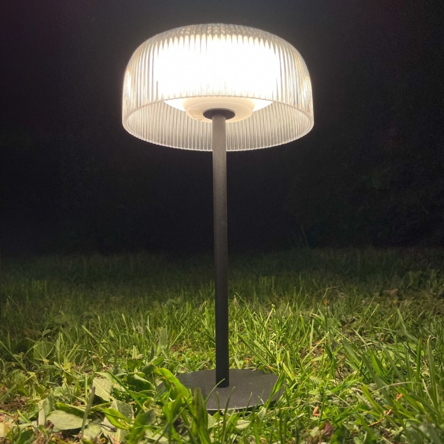 Zuma Line - LED Hämardatav päikesepaneeliga laetav laualamp LED/2,5W/2000 mAh IP44 must