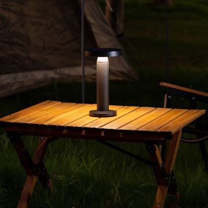 Zuma Line - LED Hämardatav päikesepaneeliga laetav laualamp LED/2W/2000 mAh IP44 must
