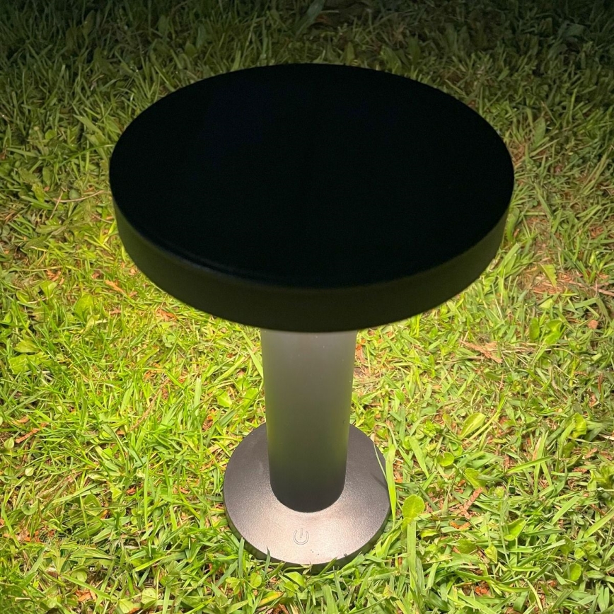Zuma Line - LED Hämardatav päikesepaneeliga laetav laualamp LED/2W/2000 mAh IP44 must