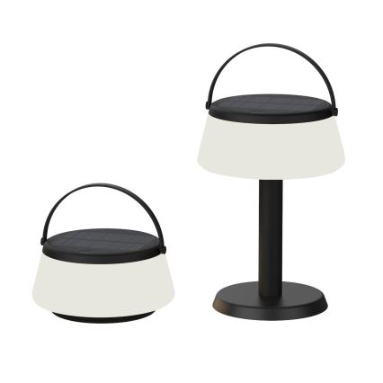 Zuma Line - LED Hämardatav päikesepaneeliga laetav laualamp LED/2,2W/2000 mAh IP44 must