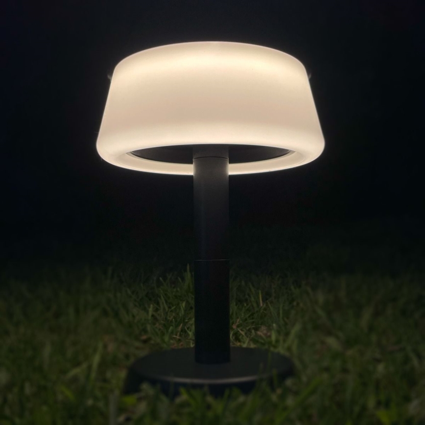 Zuma Line - LED Hämardatav päikesepaneeliga laetav laualamp LED/2,2W/2000 mAh IP44 must