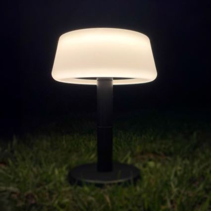 Zuma Line - LED Hämardatav päikesepaneeliga laetav laualamp LED/2,2W/2000 mAh IP44 must