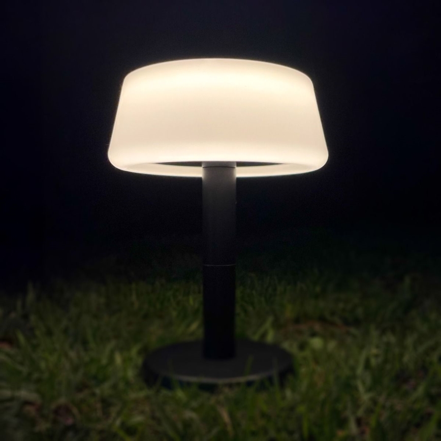 Zuma Line - LED Hämardatav päikesepaneeliga laetav laualamp LED/2,2W/2000 mAh IP44 must