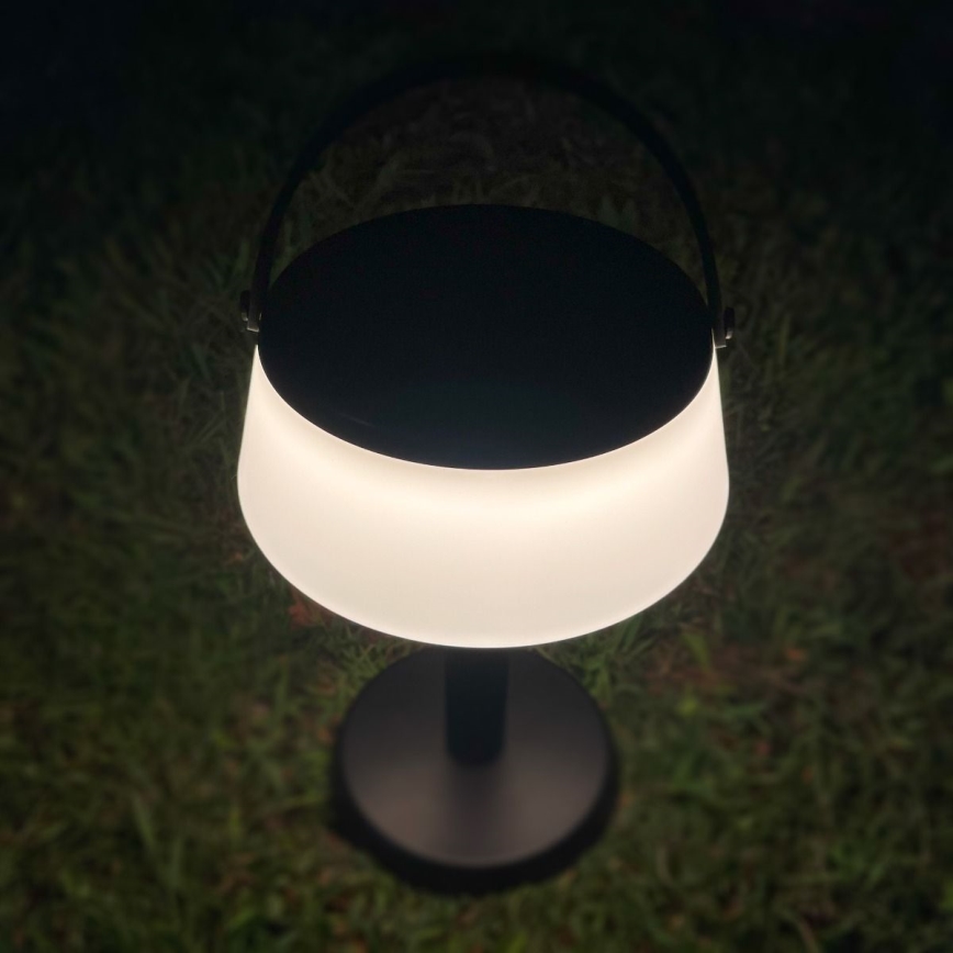 Zuma Line - LED Hämardatav päikesepaneeliga laetav laualamp LED/2,2W/2000 mAh IP44 must
