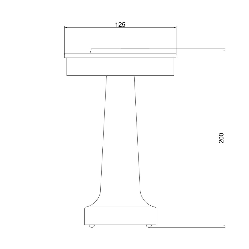 Zuma Line - LED Hämardatav laetav laualamp LED/2,5W/1200 mAh 3000/4000/6000K kuldne