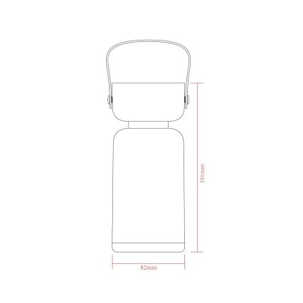 Zuma Line - LED Hämardatav laetav laualamp LED/3W/1200 mAh 3000/4000/6500K IP44 pruun