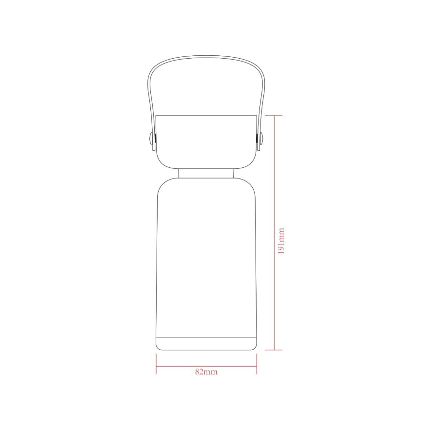 Zuma Line - LED Hämardatav laetav laualamp LED/3W/1200 mAh 3000/4000/6500K IP44 pruun