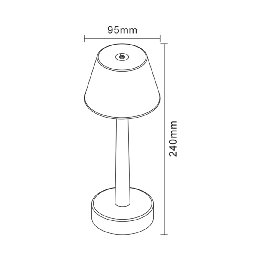 Zuma Line - LED RGBW Hämardatav laetav laualamp LED/0,7W/1300 mAh IP44 must
