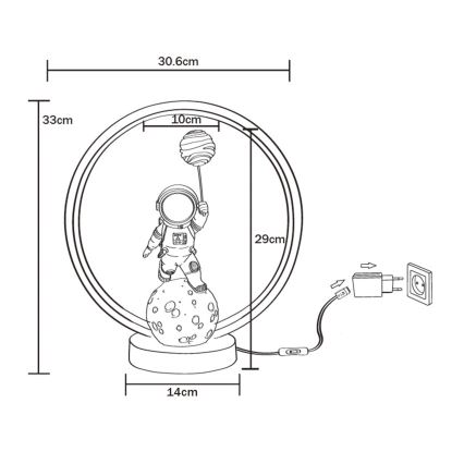 Zuma Line - LED Laualamp LED/4W/5V must