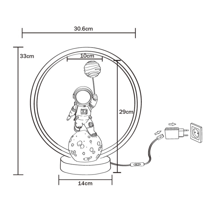 Zuma Line - LED Laualamp LED/4W/5V must