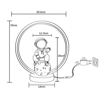 Zuma Line - LED Laualamp LED/4W/5V must