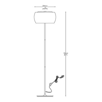 Zuma Line - Kristallist põrandalamp CRYSTAL 4xG9/42W/230V