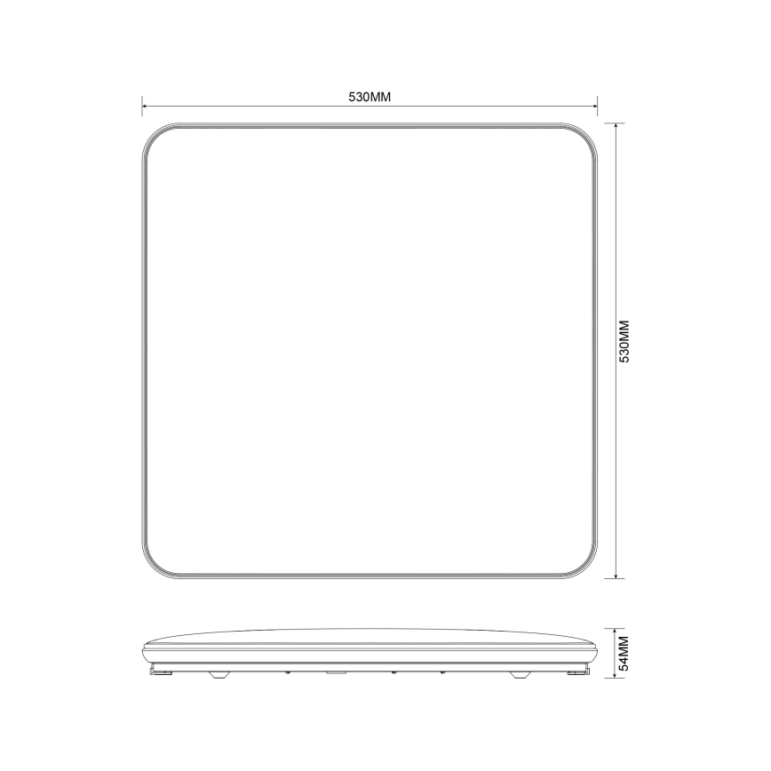 Zuma Line - LED Hämardatav laevalgusti LED/48W/230V 53x53 cm läikiv kroom