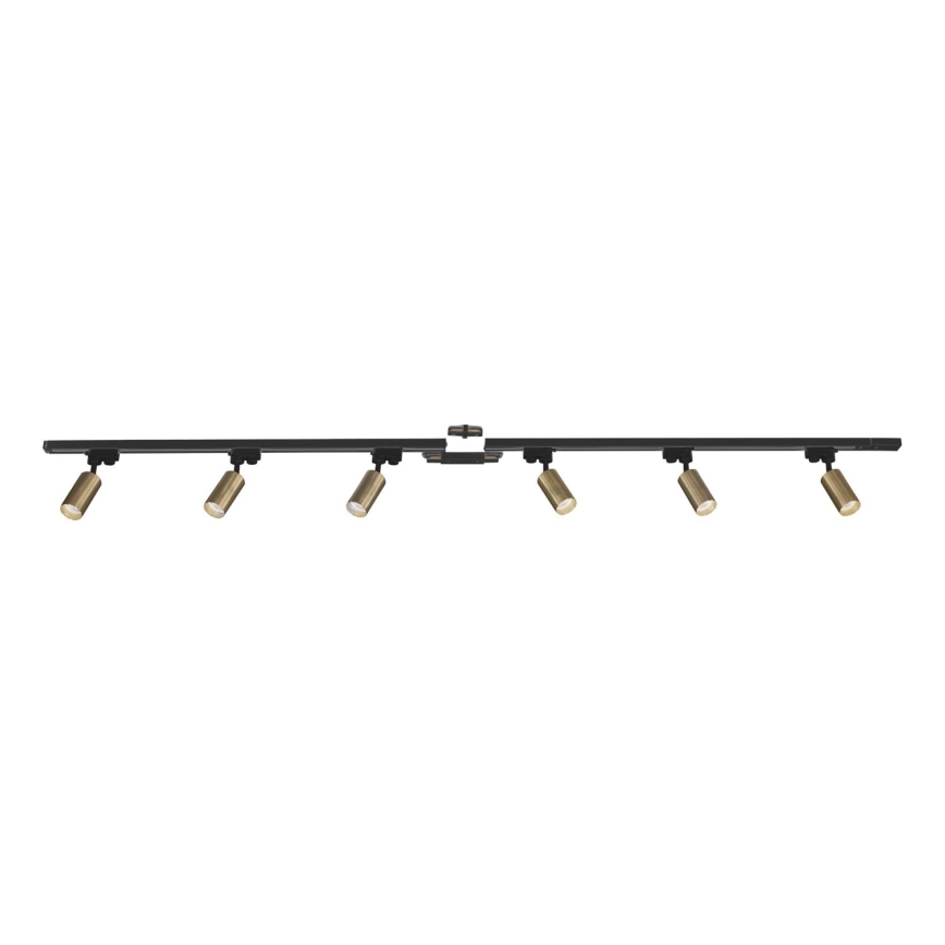 Zuma Line - Kohtvalgusti rööbassüsteemi 6xGU10/35W/230V must/kuldne