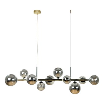 Zuma Line - Laelühter riputuskaablitega 10xG9/8W/230V kuldne/suitsune must