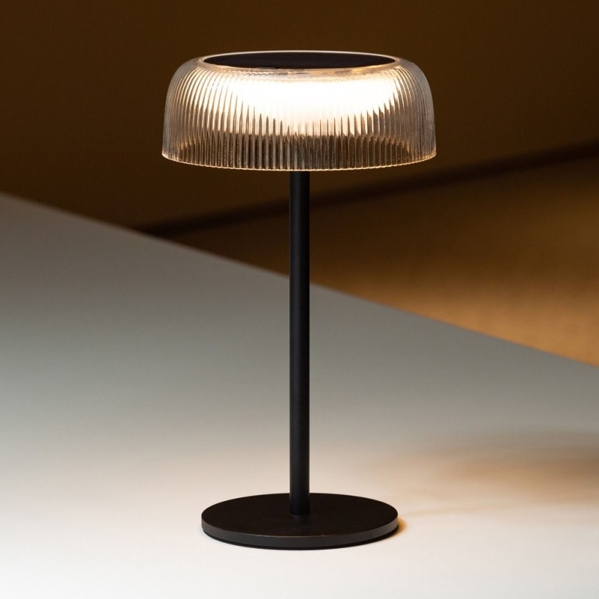 Zuma Line - LED Hämardatav päikesepaneeliga laetav laualamp LED/2,5W/2000 mAh IP44 must
