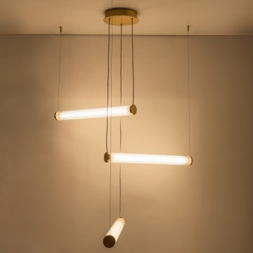 Zuma Line - LED hämardatav rippvalgusti riputuskaabliga LED/64W/230V 2700-6500K kuldne + kaugjuhtimispult