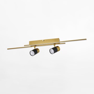 Zuma Line - LED Kohtvalgusti 2xGU10/40W/230V + 2xLED/6W kuldne/must