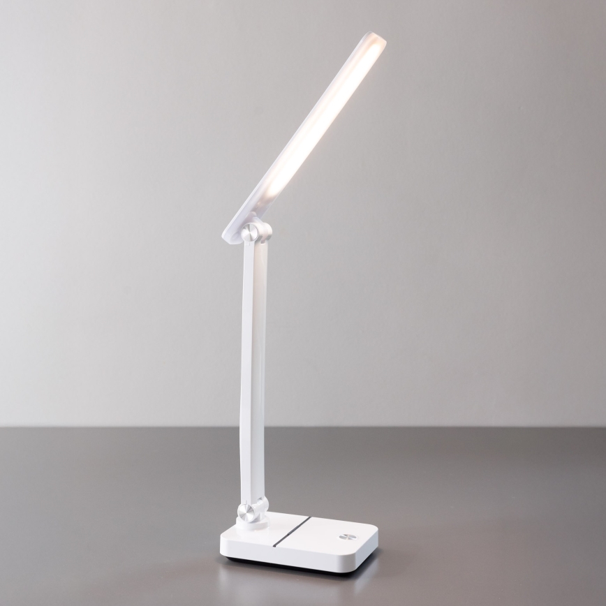Zuma Line - LED Laetav laualamp LED/8W/1200 mAh 3000/4500/6000K CRI 90 valge