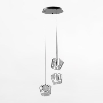 Zuma Line - LED Lühter 3xLED/6W/230V must/läbipaistev