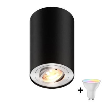 Zuma Line - LED RGBW hämardatav suunavalgusti 1xGU10/4,8W/230V must + kaugjuhtimispult