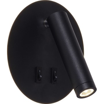 Zuma Line - LED seinale suunatav spot-valgusti LED/5,5W/230V 4000K + LED/2,5W 3000K must