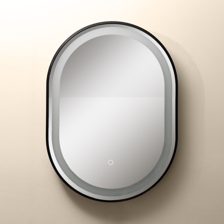 Zuma Line - LED Vannitoa seinapeegel tagatulega LED/24W/230V 3000/4000/6000K 70x50 cm IP44 must