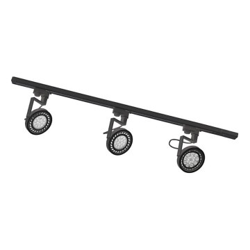 Zuma Line - Liist-süsteemi spottvalgusti 3xGU10/15W/230V must