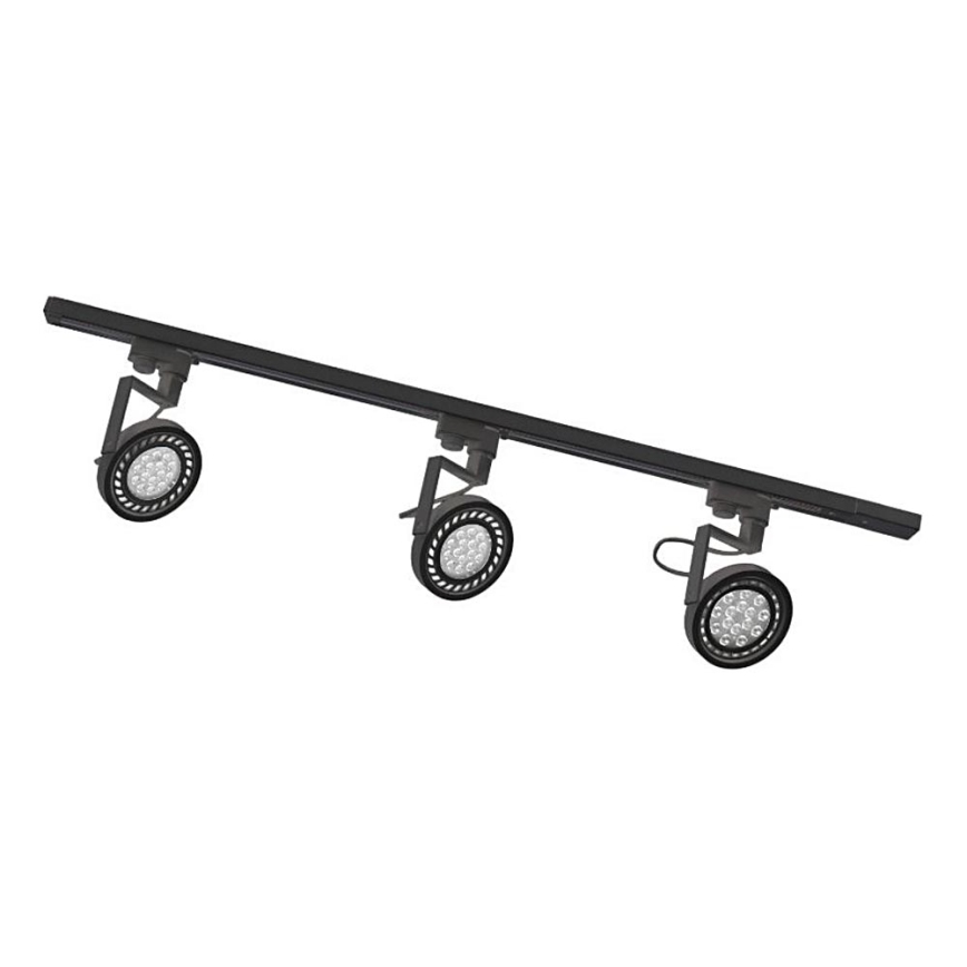 Zuma Line - Liist-süsteemi spottvalgusti 3xGU10/15W/230V must
