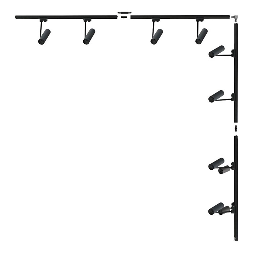 Zuma Line - liistsüsteemi suunatav punktvalgusti 8xGU10/35W/230V must