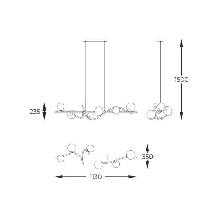Zuma Line - Lühter 6xG9/3,5W/230V must