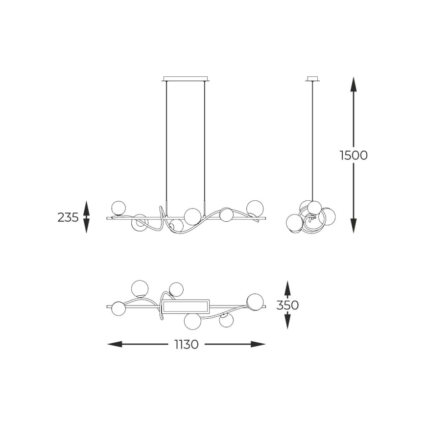 Zuma Line - Lühter 6xG9/3,5W/230V must