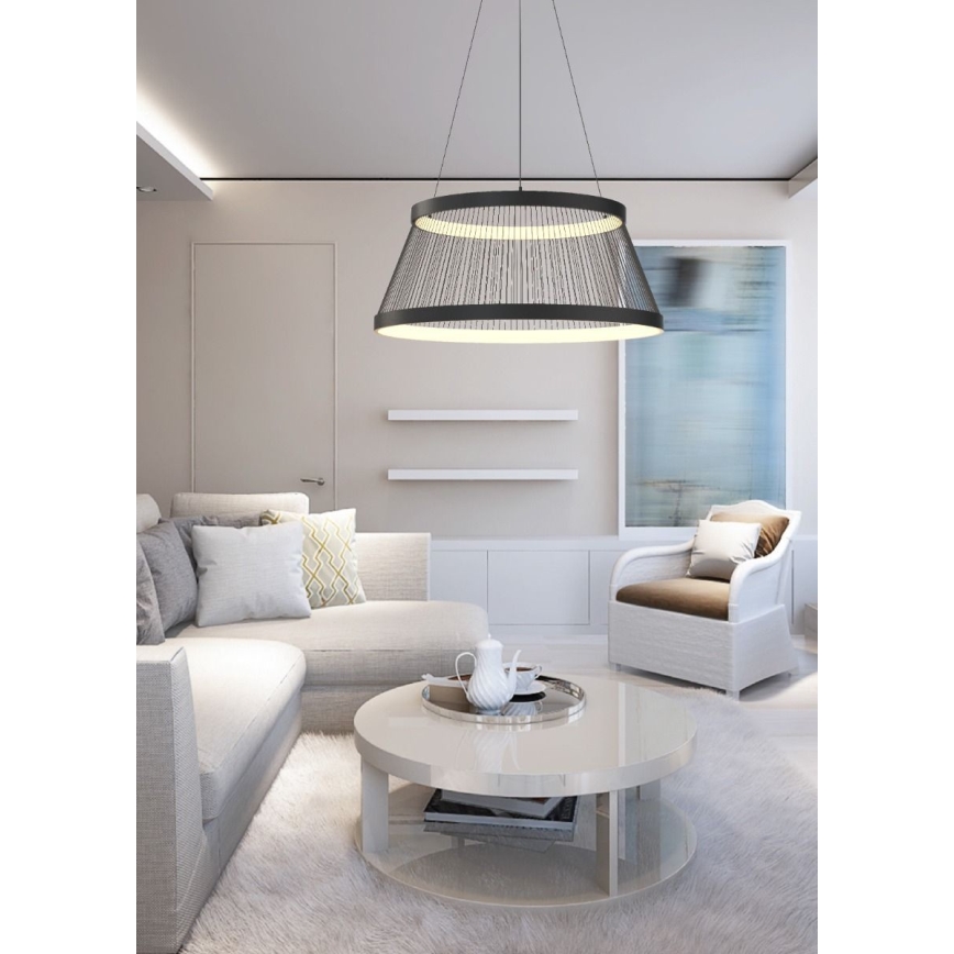 Zuma Line - LED Hämardatav lühter LED/53W/230V 2700-6000K must + kaugjuhtimispult