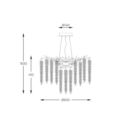 Zuma Line - Lühter 8xG9/3,5W/230V kuldne