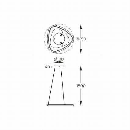 Zuma Line - LED Hämardatav lühter LED/34W/230V 3000K must läikiv kroom