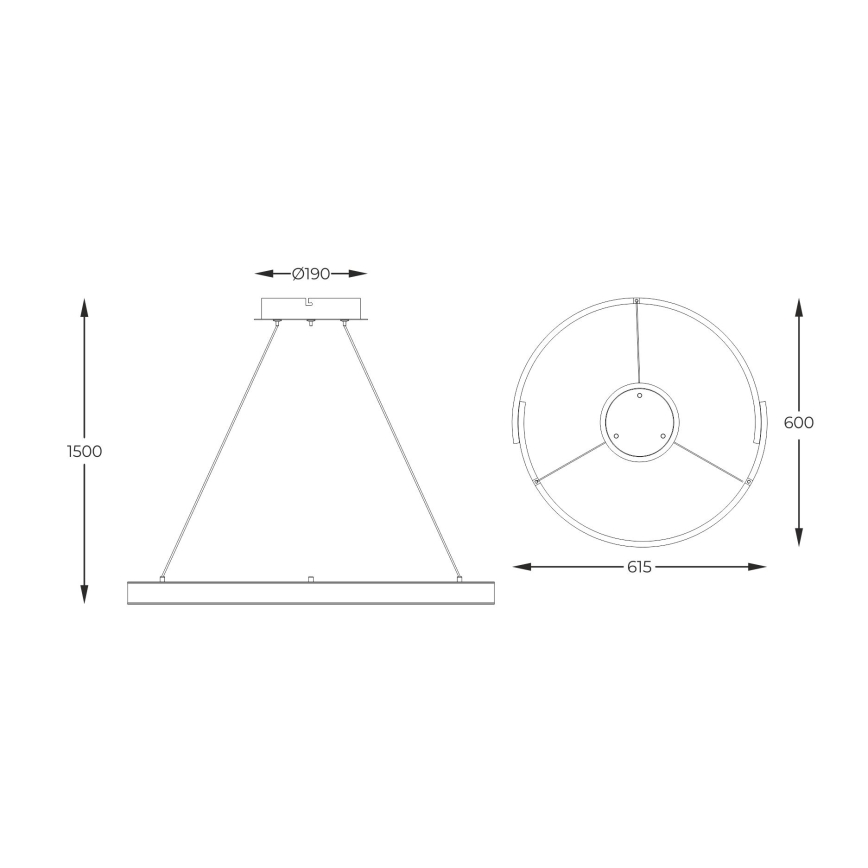 Zuma Line - LED Hämardatav lühter LED/30W/230V must/kuldne