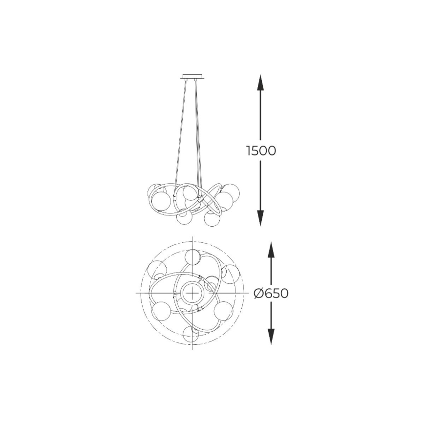 Zuma Line - Lühter 8xG9/3,5W/230V must