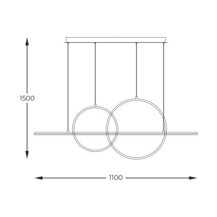 Zuma Line - LED Hämardatav lühter LED/34W/230V kuldne
