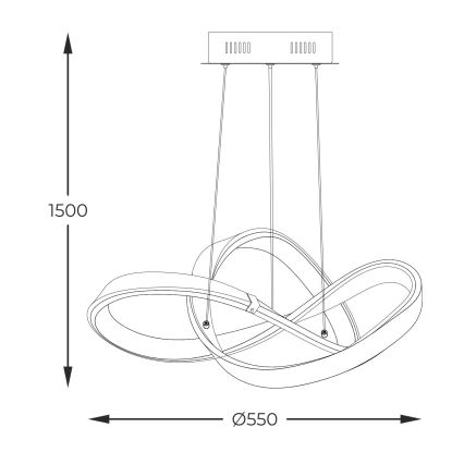 Zuma Line - LED Hämardatav lühter LED/44W/230V must/kuldne