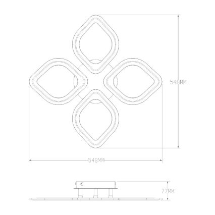 Zuma Line - LED Hämardatav laevalgusti LED/30W/230V 3000-6000K must + kaugjuhtimispult