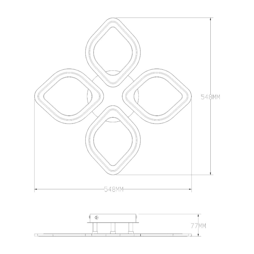 Zuma Line - LED Hämardatav laevalgusti LED/30W/230V 3000-6000K must + kaugjuhtimispult
