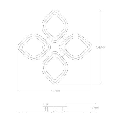 Zuma Line - LED Hämardatav laevalgusti LED/30W/230V 3000-6000K valge + kaugjuhtimispult