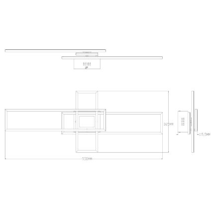 Zuma Line - LED Hämardatav laevalgusti LED/55W/230V 3000-6000K must + kaugjuhtimispult