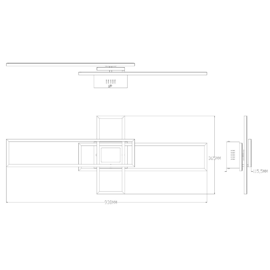 Zuma Line - LED Hämardatav laevalgusti LED/55W/230V 3000-6000K must + kaugjuhtimispult