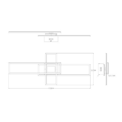 Zuma Line - LED Hämardatav laevalgusti LED/55W/230V 3000-6000K must/kuldne + kaugjuhtimispult