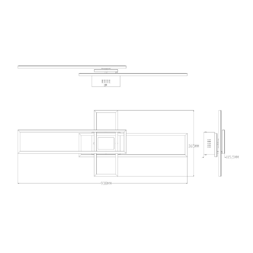 Zuma Line - LED Hämardatav laevalgusti LED/55W/230V 3000-6000K must/kuldne + kaugjuhtimispult