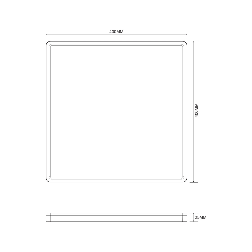 Zuma Line - LED Hämardatav laevalgusti LED/38W/230V + LED/12W 3000/4000/5500K 40x40 cm must