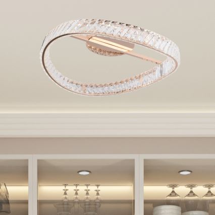 Zuma Line - Hämardatav LED-laelamp LED/36W/230V, läbimõõt 52 cm, roosakuld