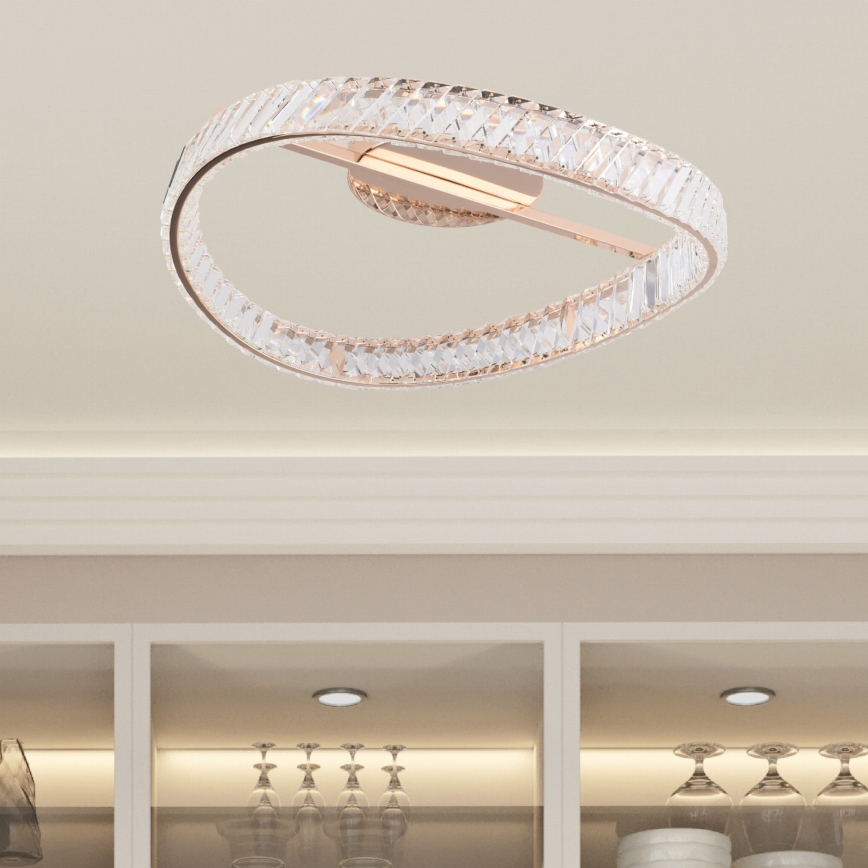 Zuma Line - Hämardatav LED-laelamp LED/36W/230V, läbimõõt 52 cm, roosakuld