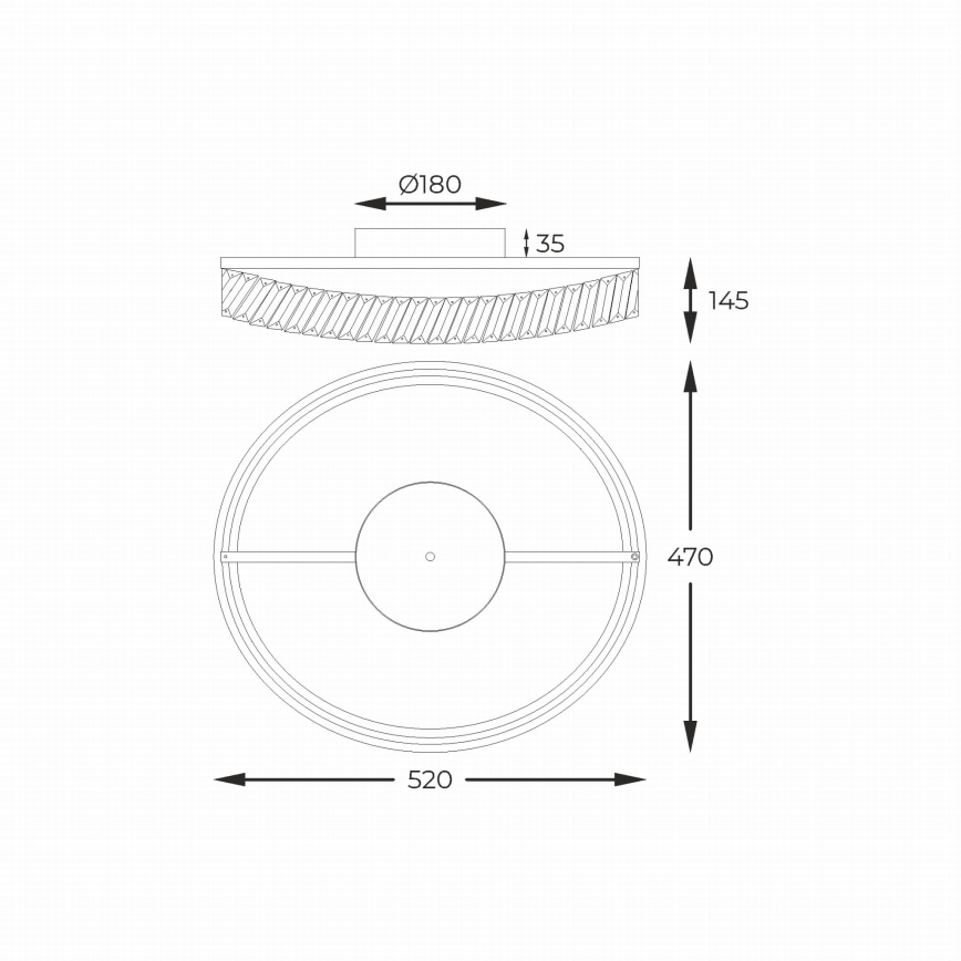 Zuma Line - Hämardatav LED-laelamp LED/36W/230V, läbimõõt 52 cm, roosakuld